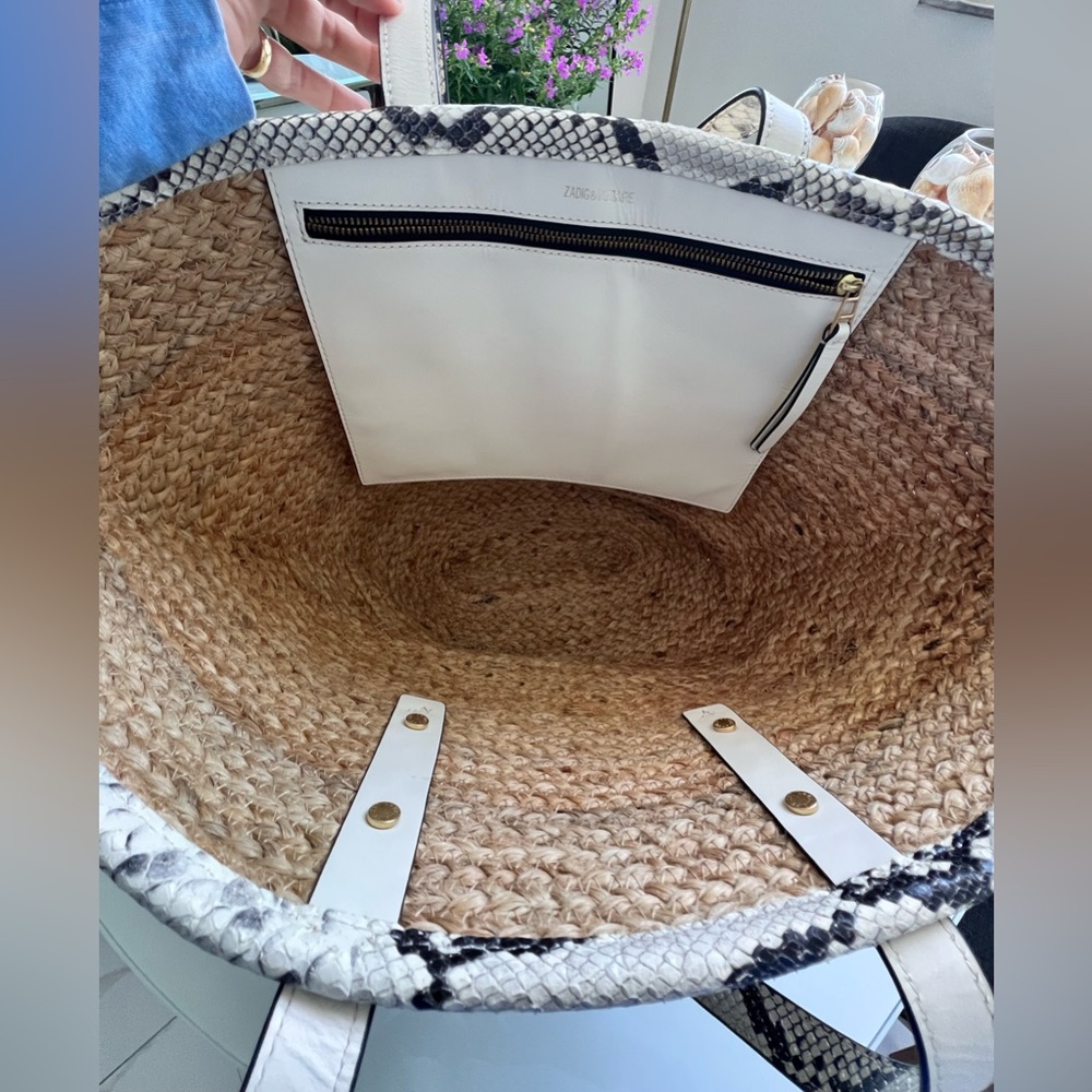 IMAIM Straw Tote Bag with Palm Tree Design - Picture 6 of 14